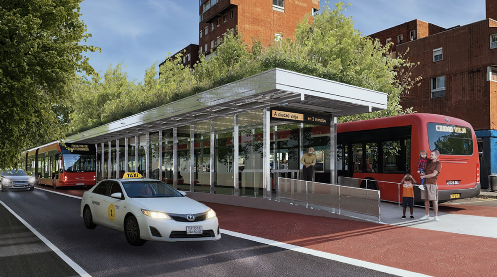 Render de una estación proyectada por 8 de octubre en la reforma del transporte
