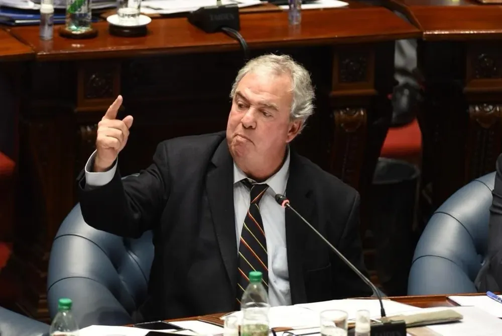 Luis Alberto Heber durante la interpelación