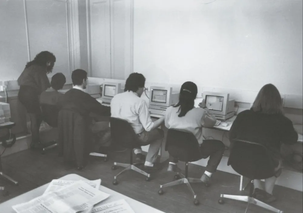 La primera redacción, en la calle Ituzaingó