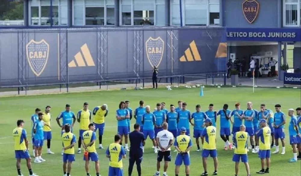 El entrenamiento de Boca