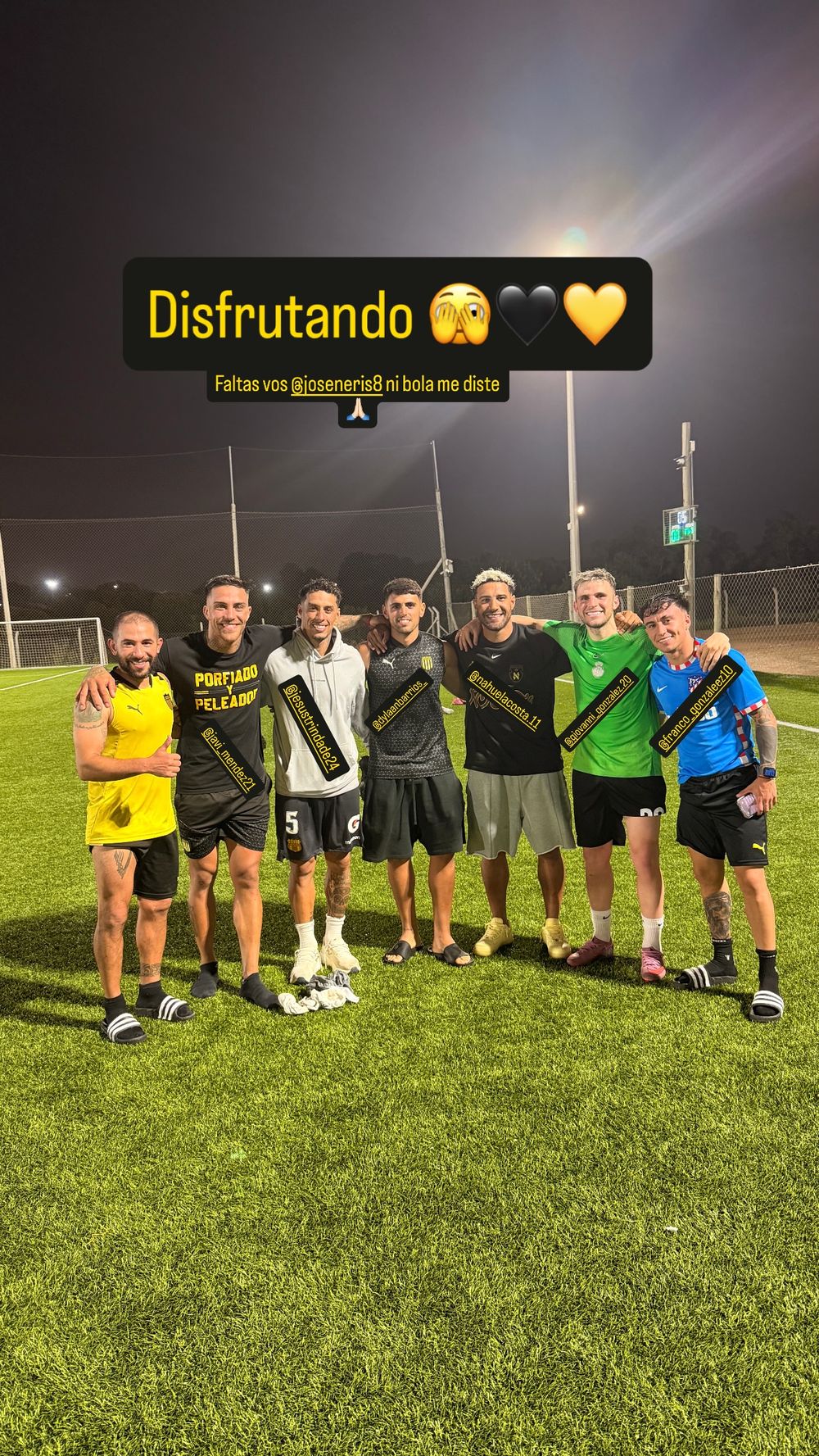 Los jugadores de Peñarol y con pasado aurinegro que entrenaron junto al Mota Gargano