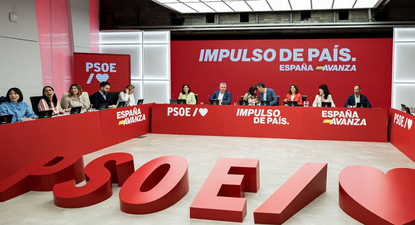Reunión del PSOE presidida por Pedro Sánchez.
