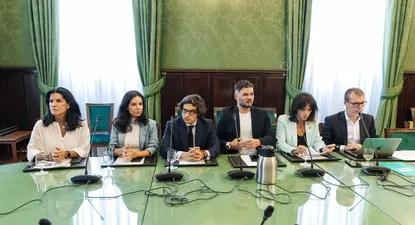 La portavoz parlamentaria de Sumar, Marta Lois, durante una reunión de la Junta de Portavoces en el Congreso de los Diputados.