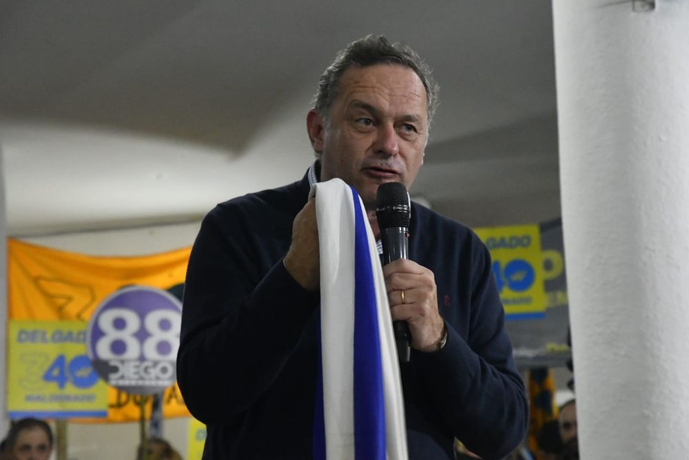 Álvaro Delgado en el acto en San Carlos