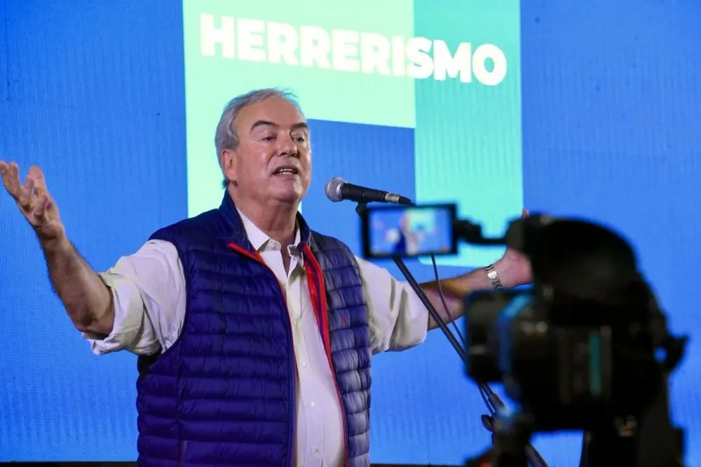 Luis Alberto Heber, este domingo en el Congreso Nacional del Herrerismo.