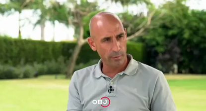 Luis Rubiales durante su entrevista con Ana Pastor en El Objetivo