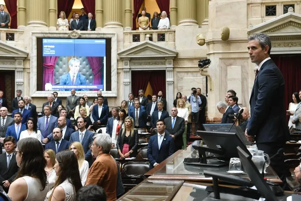 El presidente de la Cámara de Diputados Martín Menem