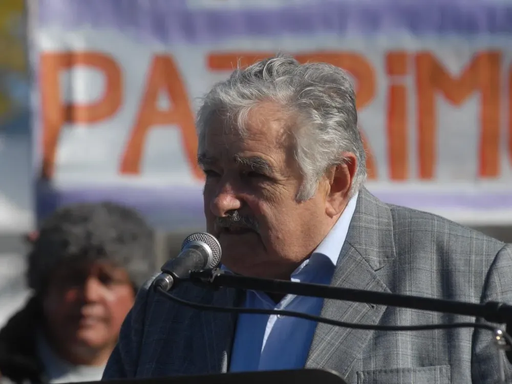 El presidente Mujica durante el discurso