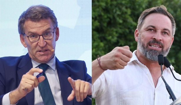 Alberto Núñez Feijóo y Santiago Abascal