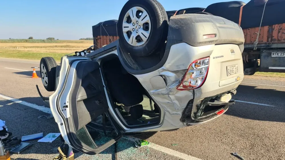 Así quedó la camioneta en la que viajaba Peña