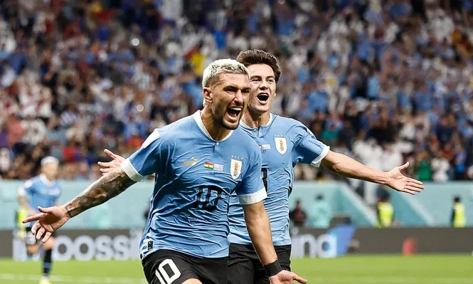 De Arrascaeta celebra su segundo gol contra Ghana