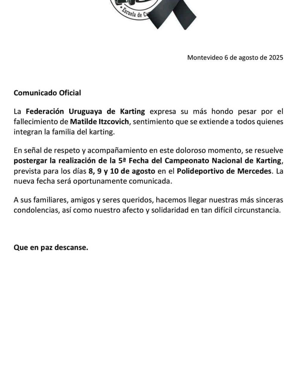 El comunicado de la FUK El comunicado de la FUK