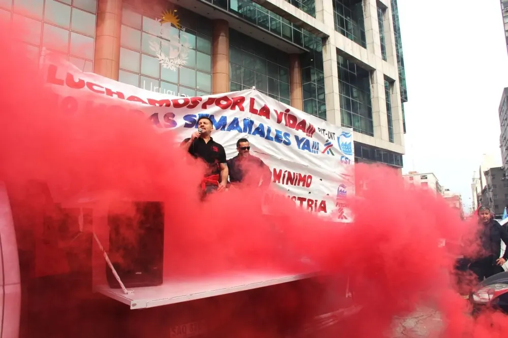 La movilización culminó frente a la Torre Ejecutiva.