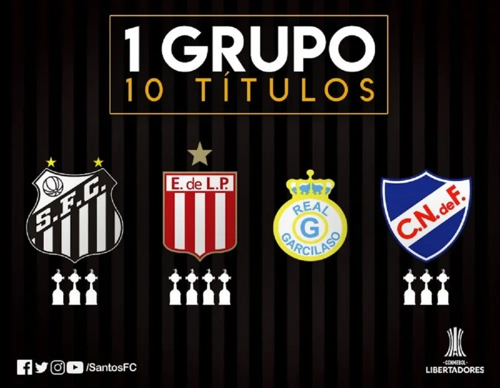 Santos destacó que el Grupo 6 es el que tiene más títulos de Libertadores