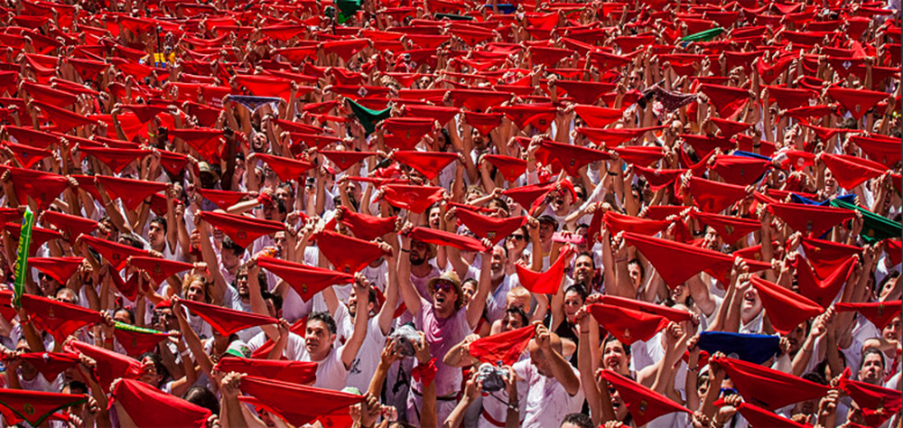 La fiesta de San Fermín, en Pamplona, preferida de los españoles y el turismo internacional.