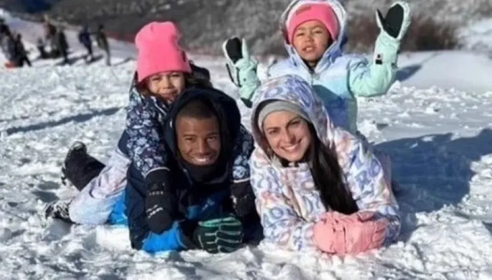 Nicolás De la Cruz disfruta de unos días libres en Bariloche junto a su familia