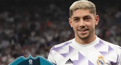 Federico Valverde recibió el premio al mejor jugador de setiembre por parte de LaLiga y lo mostró a todo el Santiago Bernabéu