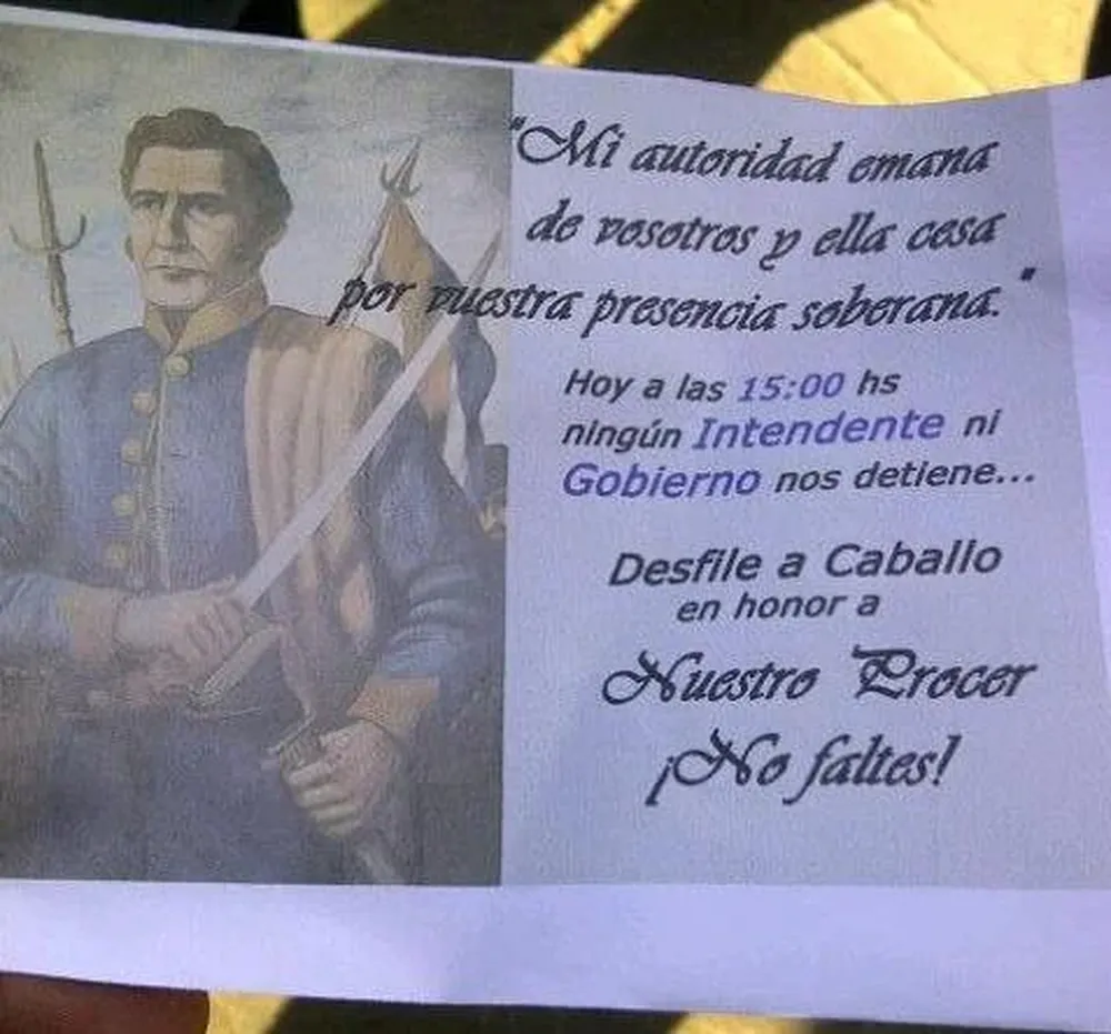 Volante repartido por jóvenes de Sauce