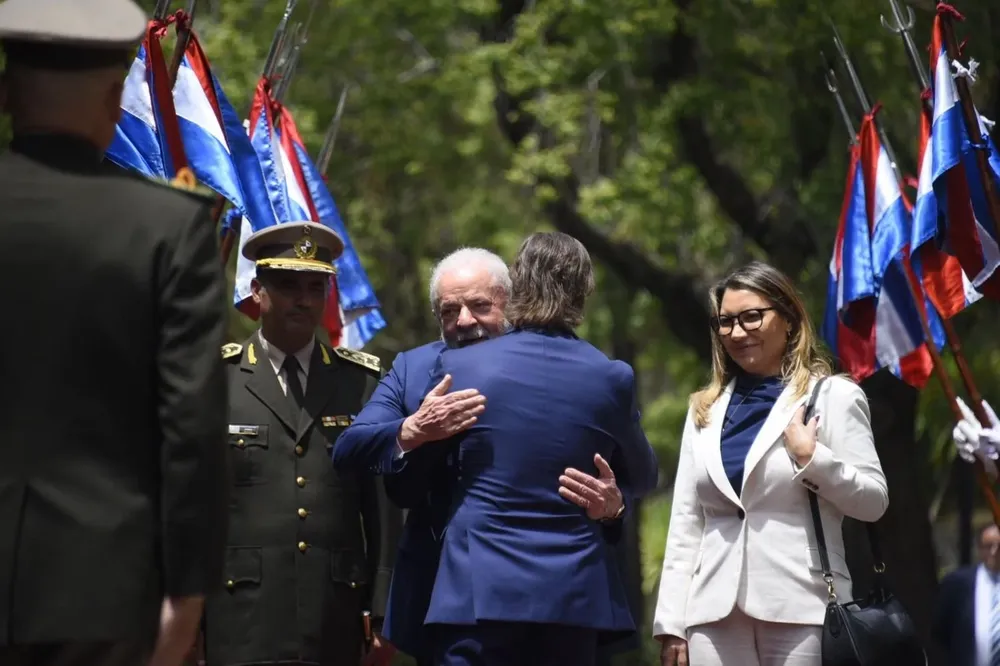 Lula con Lacalle Pou en la residencia presidencial de Suárez